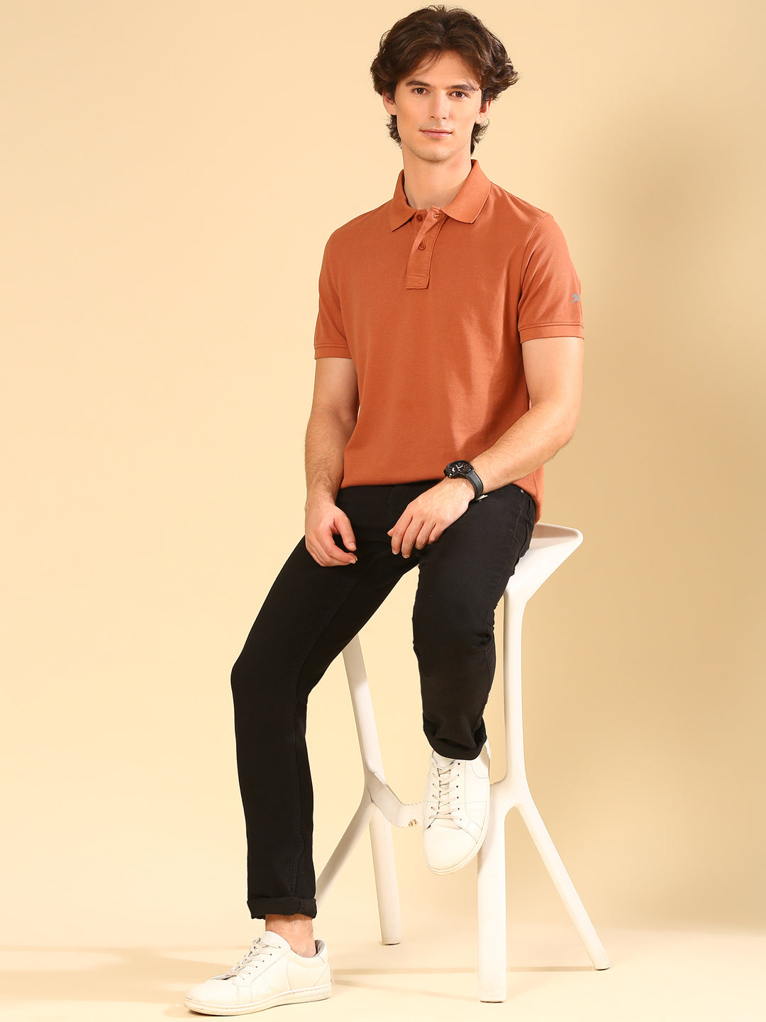 TVS Originals 100% Cotton Overdyed Polo T-Shirt for Men | Heavyweight 240 GSM | Washed Finish for Vintage Look | Classic Fit with Side Slits | Soft Ribbed Collar | Durable, Pre-washed, Premium Feel